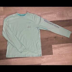 Vineyard Vines Light Blue Long Sleeve T Shirt-XL